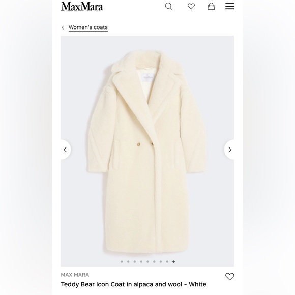 MaxMara Jackets & Blazers - Max Mara Teddy Bear Icon Coat White- Size S